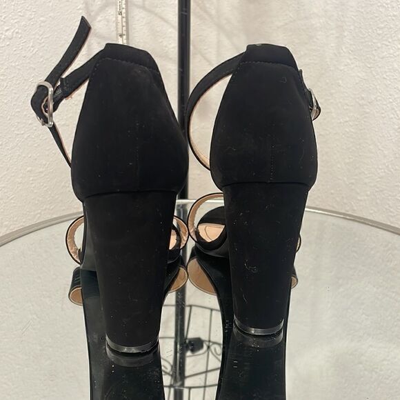 BAMBOO black Faux suede heels. Size 9 - Picture 6 of 8